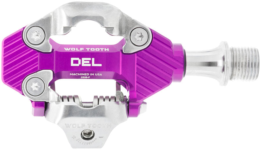 Wolf Tooth DEL Gravel Race Clipless Pedals - Ultraviolet Purple